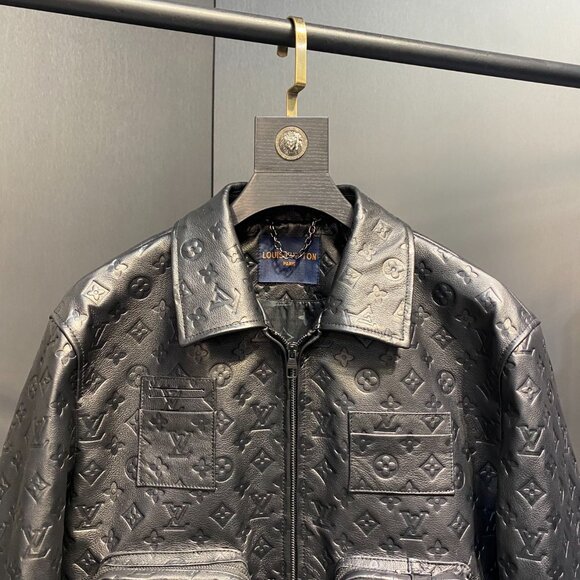 Louis Vuitton Monogram-Embossed Utility Leather Jacket – Black - Picture 2 of 9